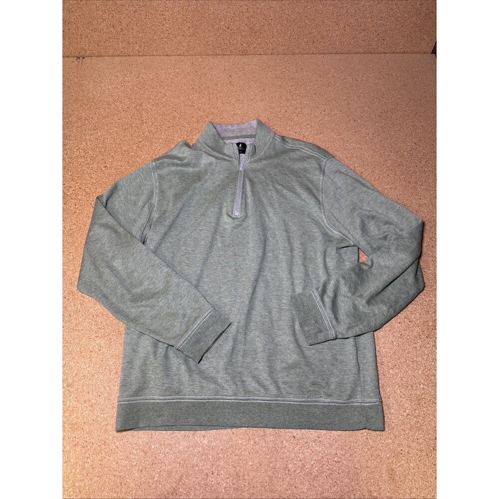 Johnnie O Quarter Zip Pullover Mens Large Green Heather Performance Golf